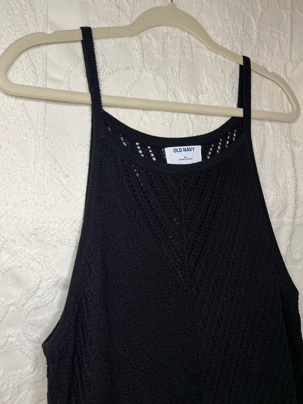 Old Navy Fitted Sleeveless Chevron-Knit Midi Sweater Women’s XL Dress - Picture 2 of 3